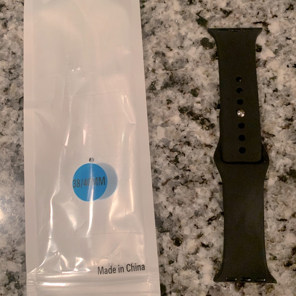 Apple Watch 38/40 mm Black Silicone Watch Band